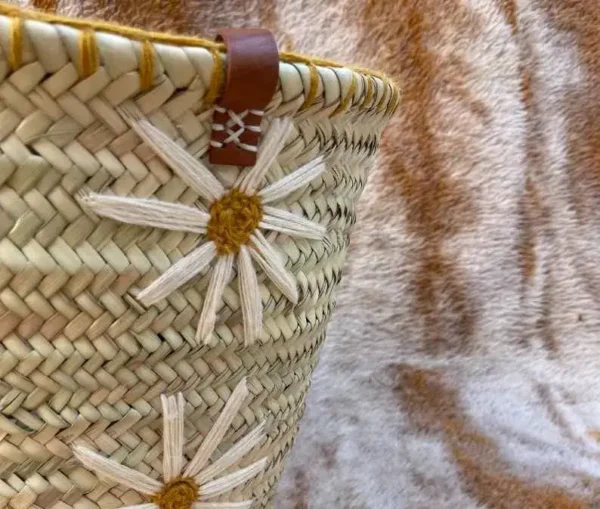 Trendy Moroccan Straw Basket Bag - Image 2