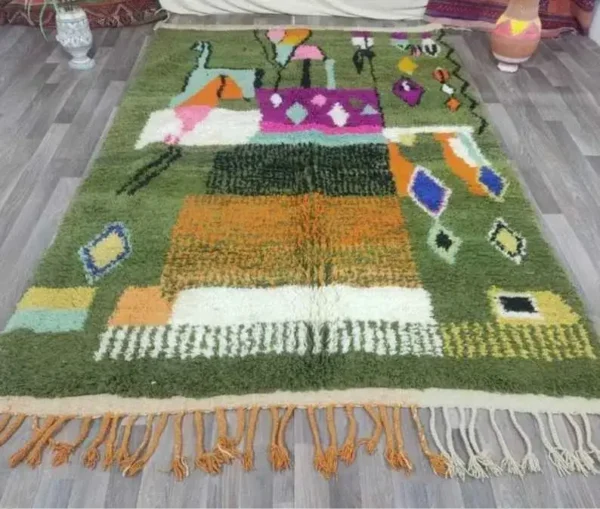 Green Moroccan Rug Shop Authentic - Image 4