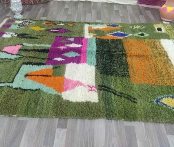 Green Moroccan Rug Shop Authentic - Image 6
