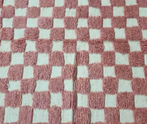 Checkered Rug​ , Pink And White Rug - Image 5