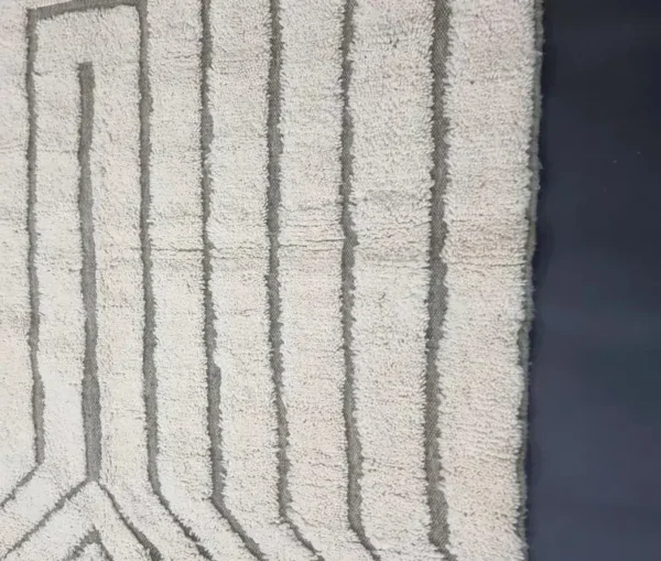 White Moroccan Rug ,Custom Beni Ourain Rug - Image 3