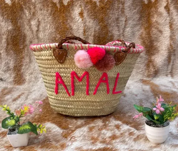 Best Straw Moroccan Baskets ,Custom Beach Bag - Image 5